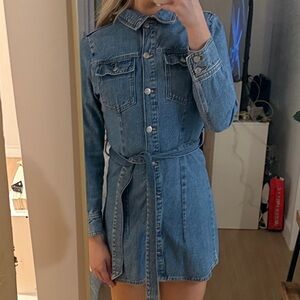 Zara Blue Denim Mini Dress